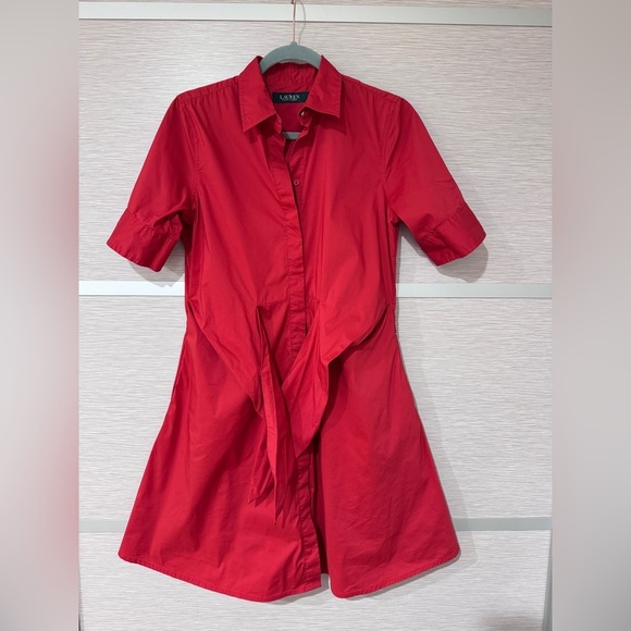 Ralph Lauren Red Dress In Size 2 - Picture 2 of 13